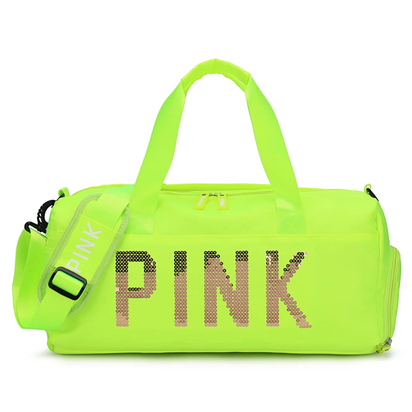 Gym Bag Sports Travel Duffel Bags for Women Weekender Overnight Tote Carry on Bag with Shoes Compartment Blue