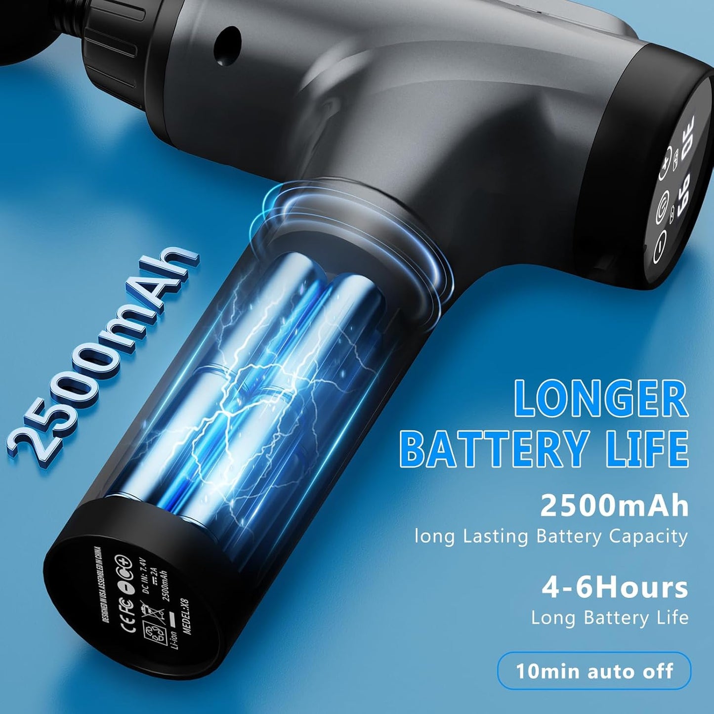 Ultimate Muscle Massage Gun for Athletes - Handheld Electric Deep Tissue Back Massager with 30 Speed Levels and 9 Interchangeable Heads for Pain Relief