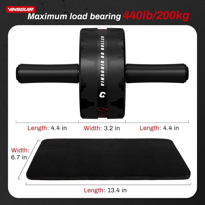 Ultimate Ab Roller Wheel - Transform Your Core and Full-Body Strength Training with Comfortable Knee Pad Accessories