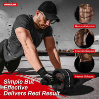 Ultimate Ab Roller Wheel - Transform Your Core and Full-Body Strength Training with Comfortable Knee Pad Accessories