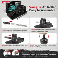 Ultimate Ab Roller Wheel - Transform Your Core and Full-Body Strength Training with Comfortable Knee Pad Accessories