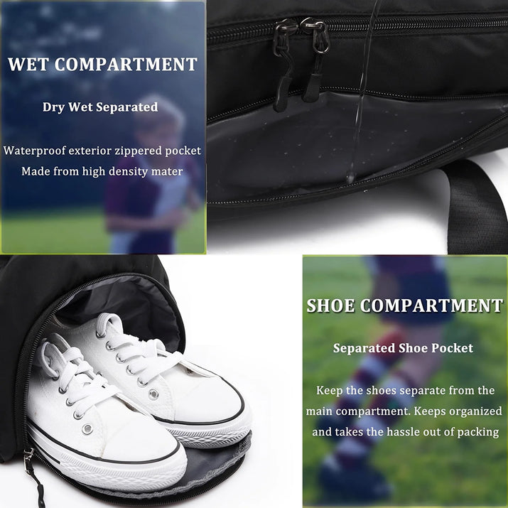 Gym Bag Sports Travel Duffel Bags for Women Weekender Overnight Tote Carry on Bag with Shoes Compartment Blue