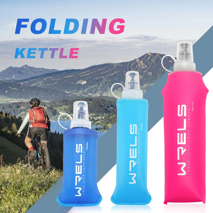 Camping Soft Water Bottle Drinking Sport Folding Bag Flask Outdoor Running Hydration Pack Waist Bicycle BPA Free