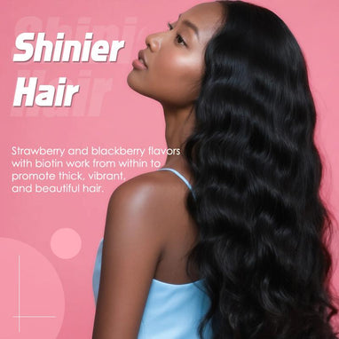 Revitalize Your Beauty with Women’s Biotin 6000mcg Gummies - Boost Hair Growth, Achieve Glowing Skin, Delicious Strawberry Flavor, 90 Count